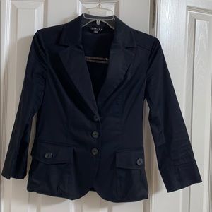 Sisley black fitted cotton blazer